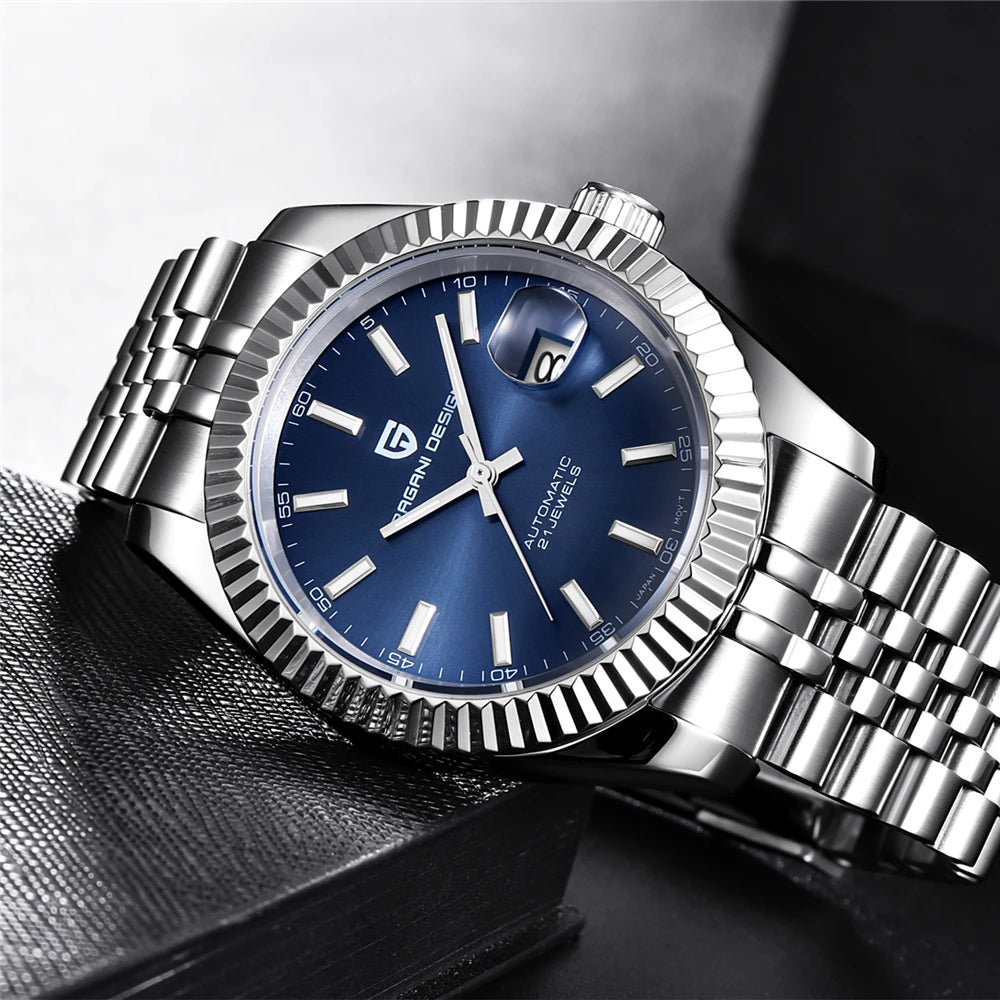 PAGANI DESIGN Man Mechanical Watch Top Brand Luxury Automatic Watch Stainless Steel 100m Waterproof Watch Men Clock Reloj Hombre