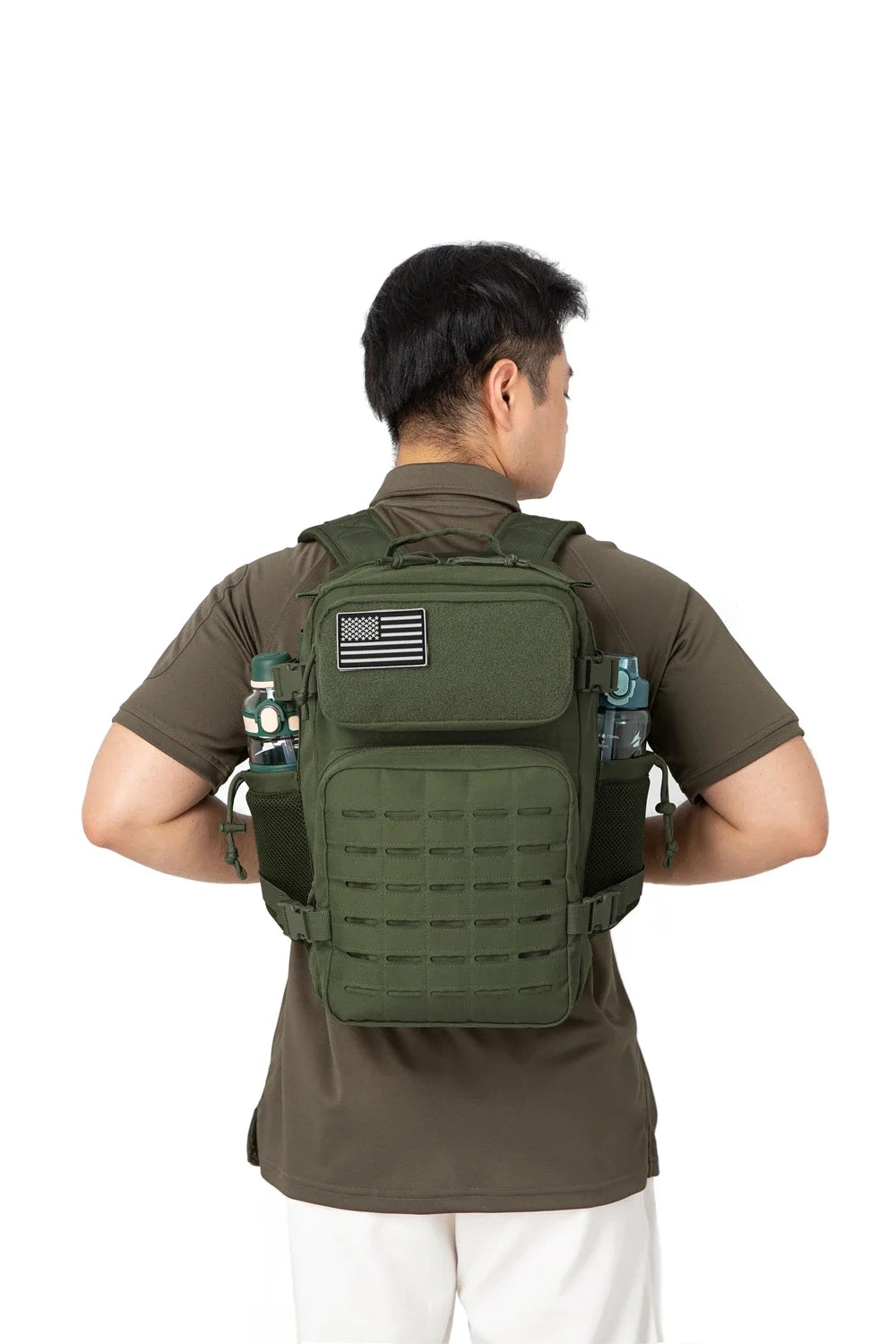25L/45L Tactical Backpack for Men and Women Outdoor Survival Bug Out Bag Small School Rucksack Hking with Bottle Holder