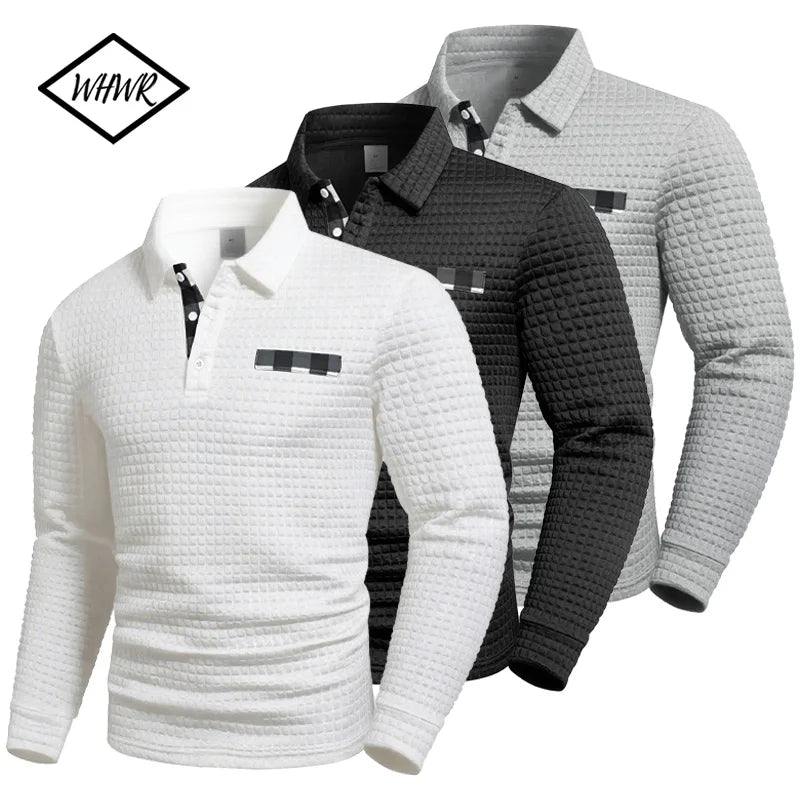2025 New Spring and Autumn Europe Men Knitted Grid Texture Casual Large hoodie Jumper Small Plaid Jacquard Men clothing