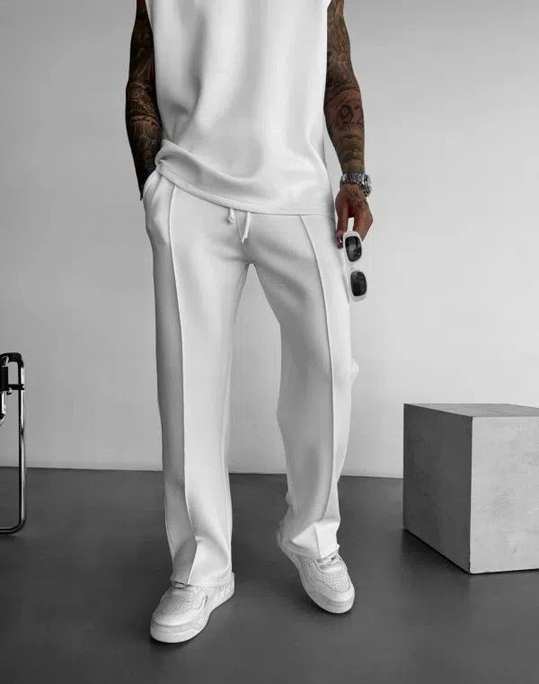 Breathable Sleeveless Summer New Men's Fitness Suit T-shirt Loose Sports Pants European and American Training Suit Two-piece Set