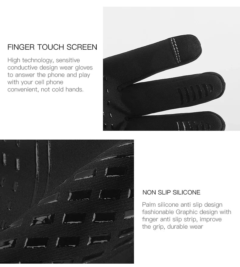 Winter Gloves For Men Waterproof Windproof Cold Gloves Snowboard Motorcycle Riding Driving Warm Touchscreen Glove