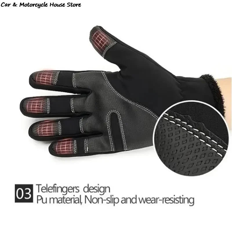 Winter Gloves Waterproof Thermal Touch Screen Thermal Windproof Warm Gloves Cold Weather Running Riding Sports Hiking Ski Gloves