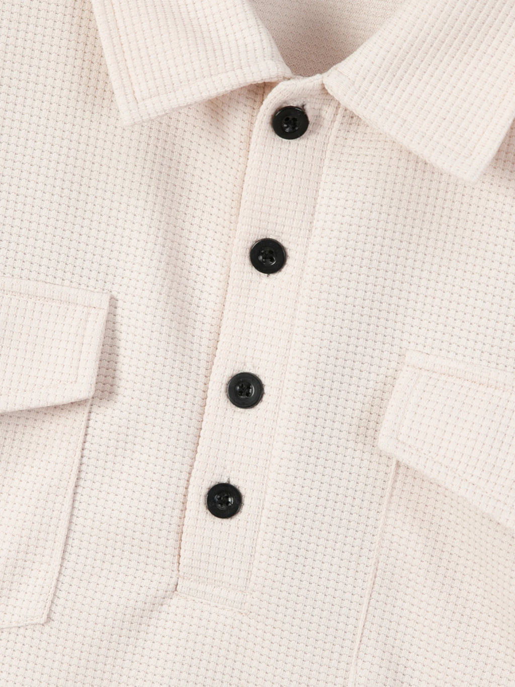 2026 New Men's Waffle Knit Double Pocket Polo Two-Piece Set S-3XL