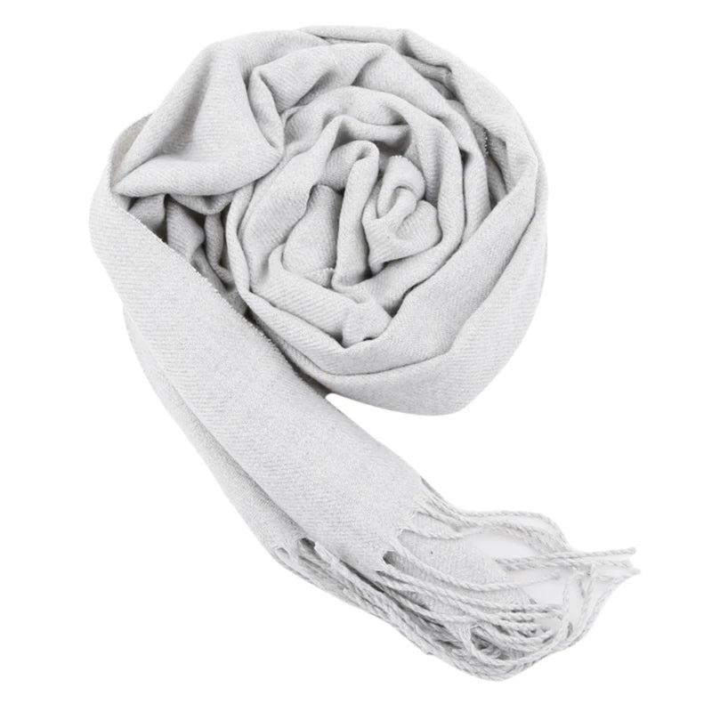 Wool Scarves Winter Soft Warm Cashmere Shawl Thickened Long Tassel Shawl Warm Scarf Fashion Solid Color Women Man Scarf