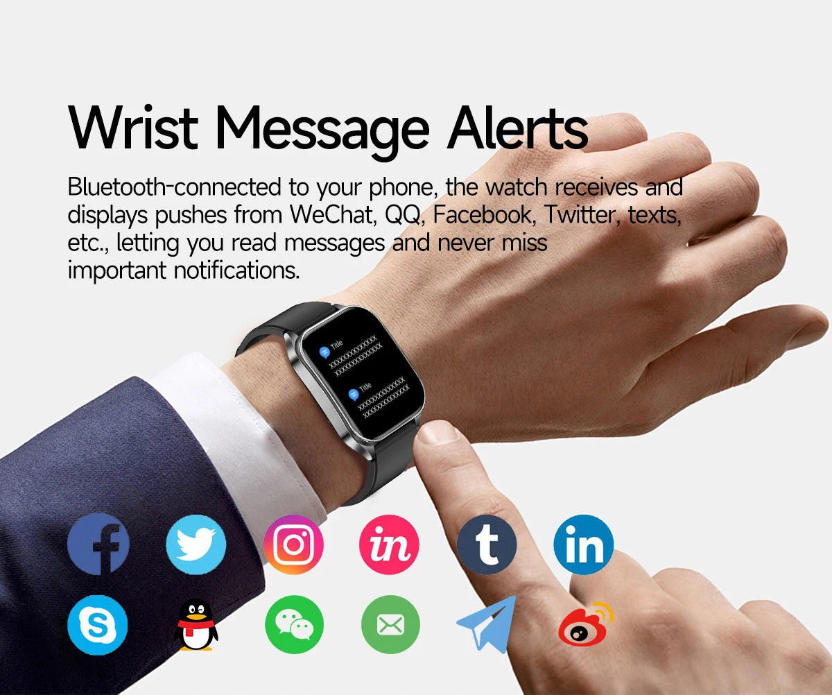GUHUAVMI New Laser Therapy ECG+PPG Smart Watch Health Monitor Blood Lipids Uric Acid Heart Rate Tracking Monitoring Smartwatches