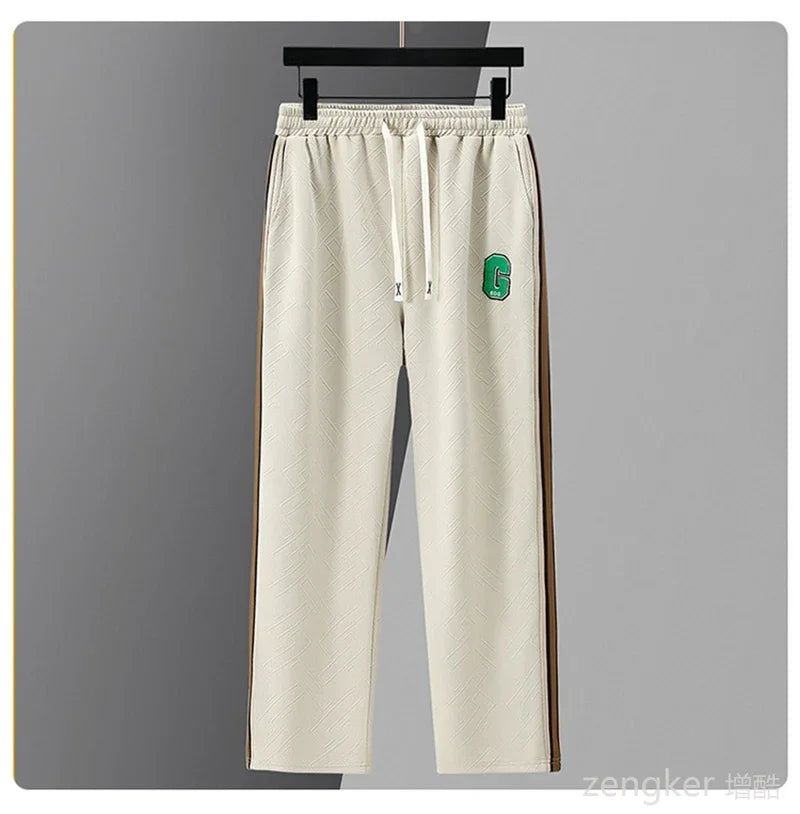 Autumn men's cardigan sweater pants two-piece set casual loose oversized set 160kg 10xl 9XL men clothing  tracksuit Men's Sets