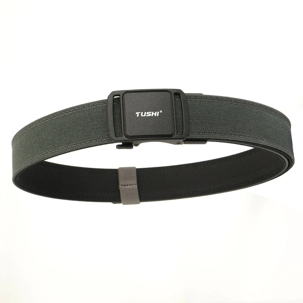 TUSHI 2025 Stiff Tactical Belt for Men Metal Automatic Buckle Military Police Duty Belt 1100D Nylon Gun Belt Casual Girdle Male