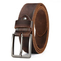 Genuine Leather For Men's High Quality Buckle Jeans Cowskin Casual Belts Business Cowboy Waistband Male Fashion Designer