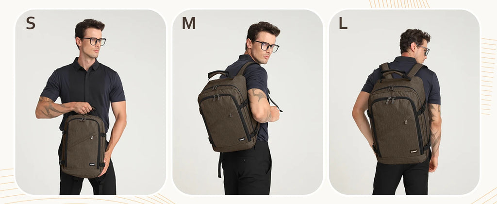 S/M/L Kono Cabin bag-Minimalist, Lightweight, Compatible with Ryanair hand luggage, Travel Backpack, 20L-38L