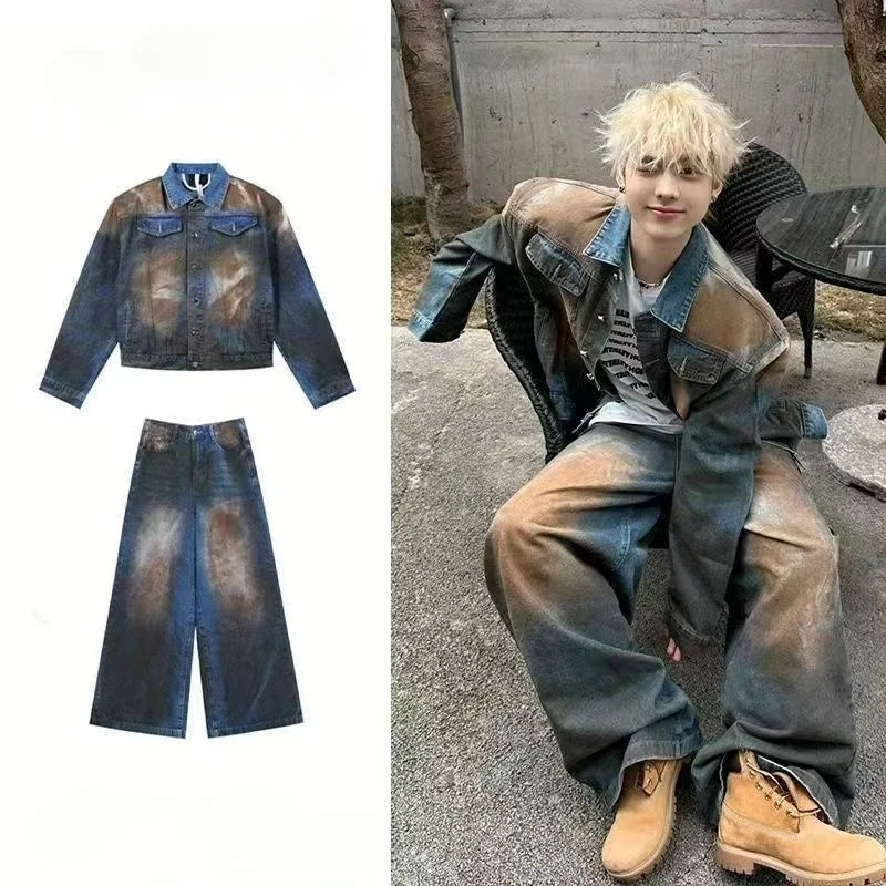2025 American Retro Y2K New Fashion Men Clothing Street Hip Hop Gothic Harajuku Oversize couple street Joker Jacket Tops