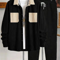 Men's Fashion Casual Solid Color Spring Autumn Set New Arrival Comfortable Streetwear