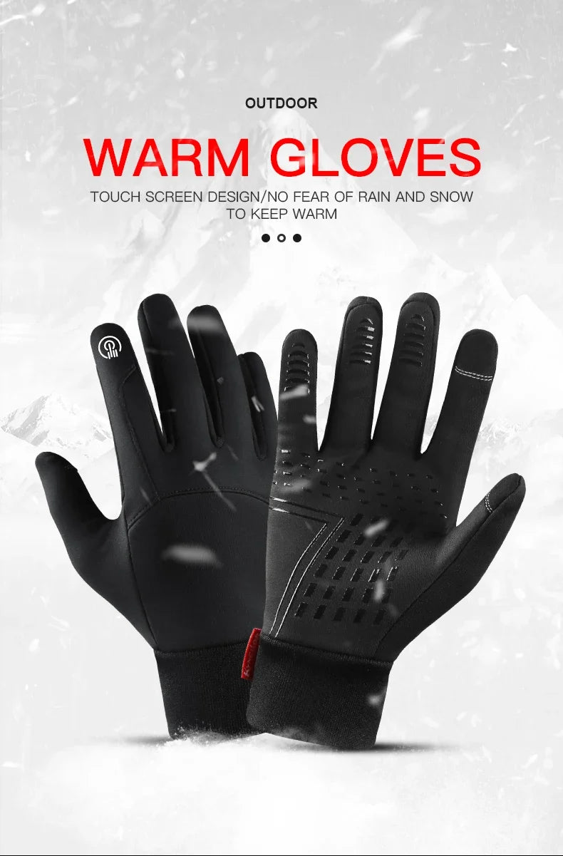 Winter Gloves For Men Waterproof Windproof Cold Gloves Snowboard Motorcycle Riding Driving Warm Touchscreen Glove