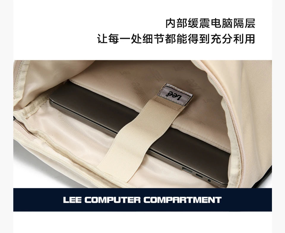 LEE New Korea Style Flip Leather Backpack Women Men Large Capacity Business Commuter Travel Rucksack Buy Laptop School Book Bag