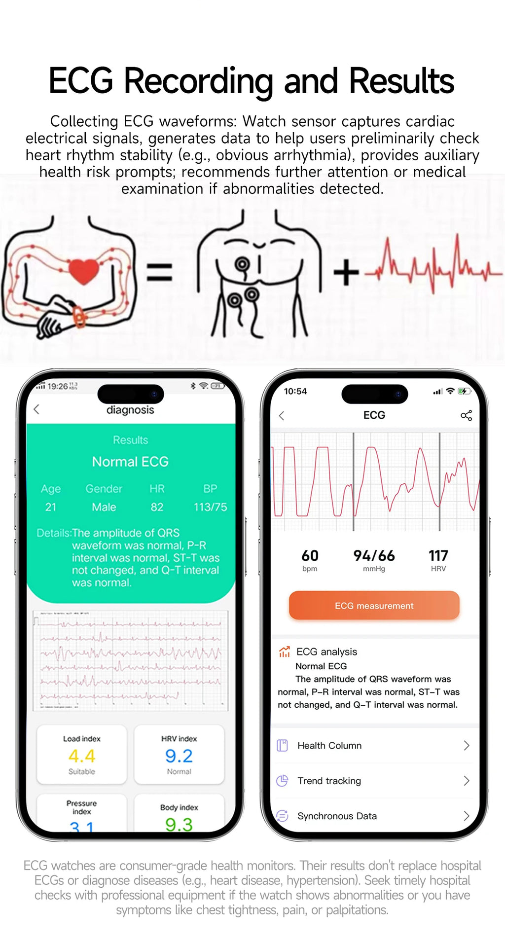 GUHUAVMI New Laser Therapy ECG+PPG Smart Watch Health Monitor Blood Lipids Uric Acid Heart Rate Tracking Monitoring Smartwatches