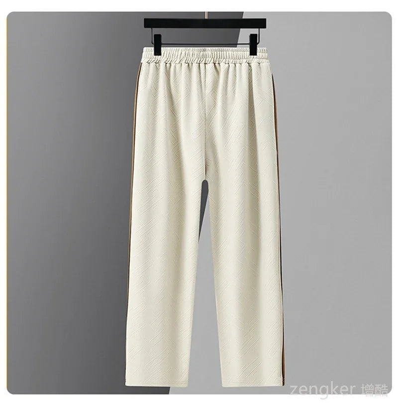 Autumn men's cardigan sweater pants two-piece set casual loose oversized set 160kg 10xl 9XL men clothing  tracksuit Men's Sets