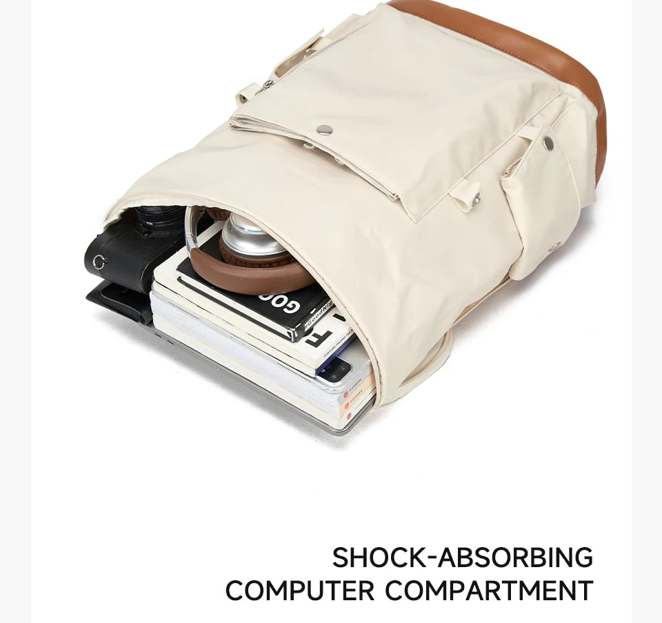 LEE New Korea Style Flip Leather Backpack Women Men Large Capacity Business Commuter Travel Rucksack Buy Laptop School Book Bag