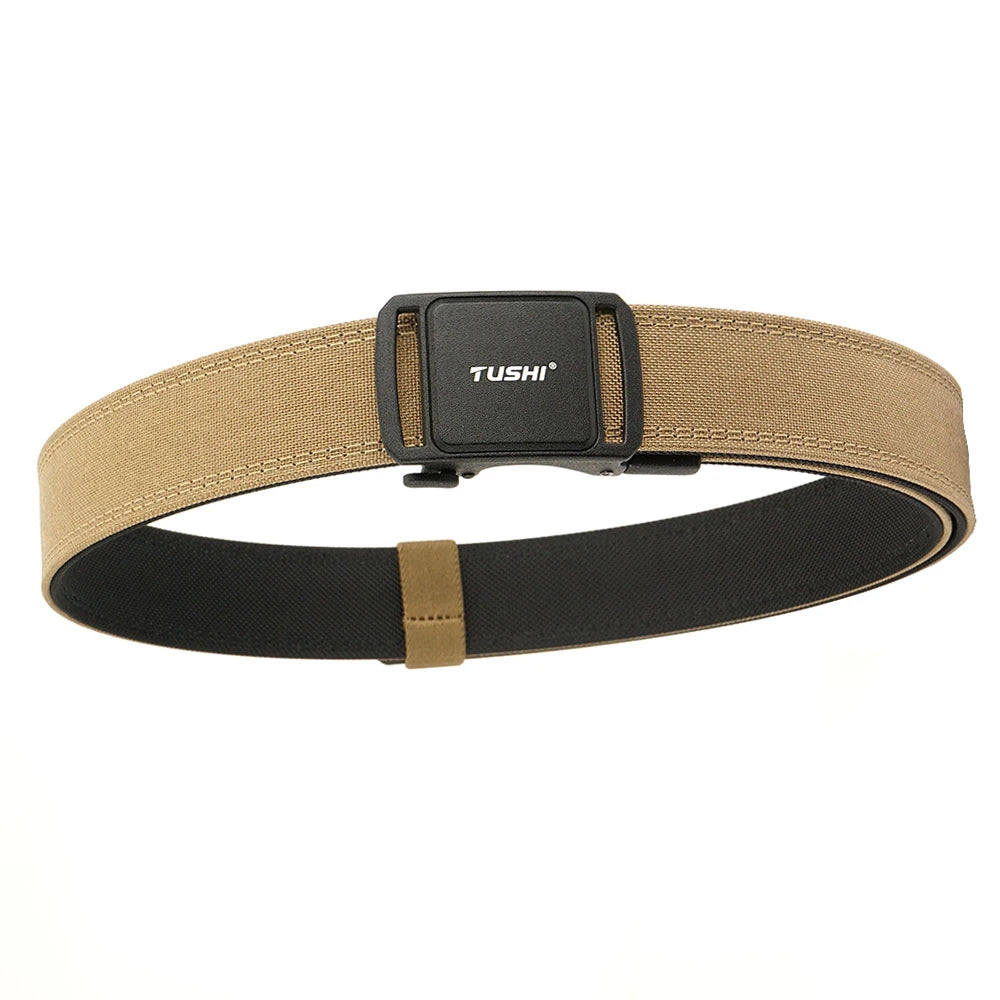 TUSHI 2025 Stiff Tactical Belt for Men Metal Automatic Buckle Military Police Duty Belt 1100D Nylon Gun Belt Casual Girdle Male