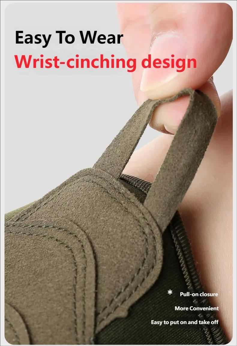 CHRLCK Men Anti-Scratch Cycling Tactics Gloves Wear-resistant Full Finger Hiking Gloves Summer Non-Slip Camping Training Gloves