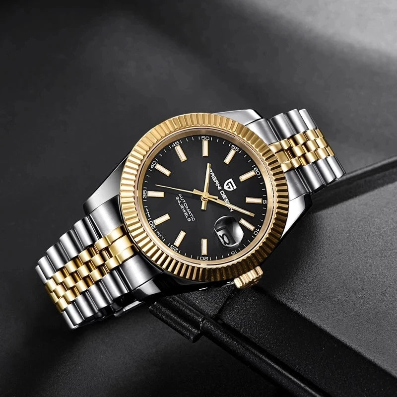 PAGANI DESIGN Man Mechanical Watch Top Brand Luxury Automatic Watch Stainless Steel 100m Waterproof Watch Men Clock Reloj Hombre