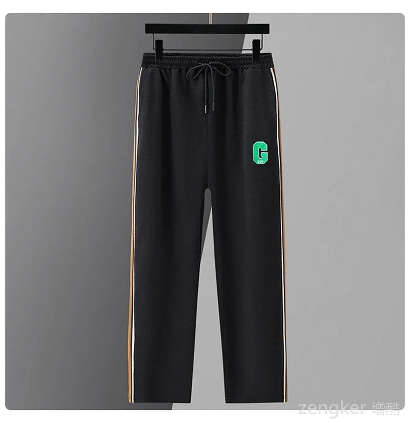 Autumn men's cardigan sweater pants two-piece set casual loose oversized set 160kg 10xl 9XL men clothing  tracksuit Men's Sets