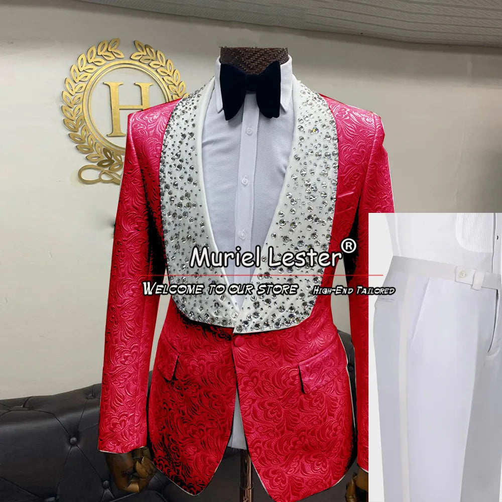 Smoking Business Velvet Suit Jackets For Men With Belt Black Shawl Lapel Groom Blazers Customized Man Party Coat Dinner Outfits