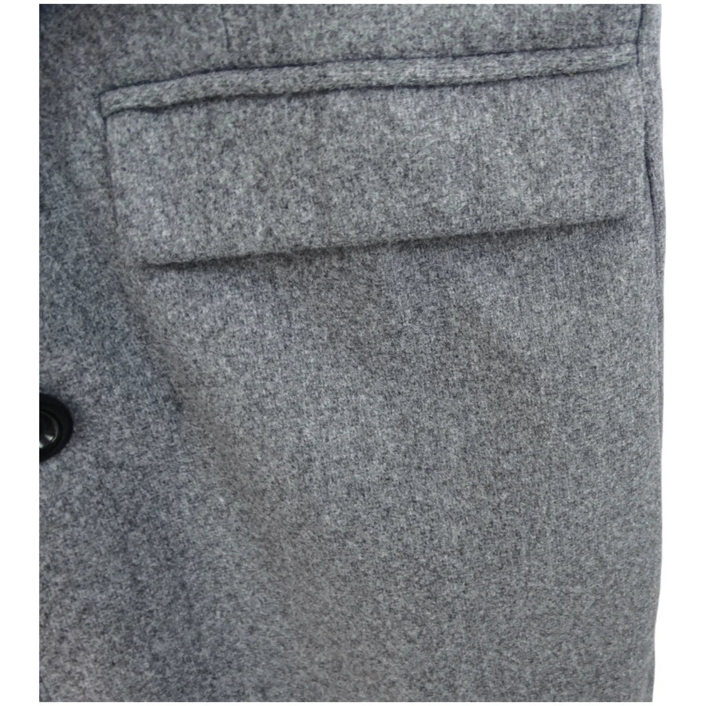 Autumn Winter Men's Casual Wool Coat British Style Men's Long Sleeve Wool Jacket Lined