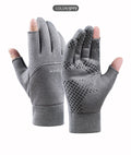 Winter Fishing Men's Gloves Women Cycling Warm Anti-Slip Gloves for Fishing Sports Touch Screen Two Fingers Cut Outdoor Angling