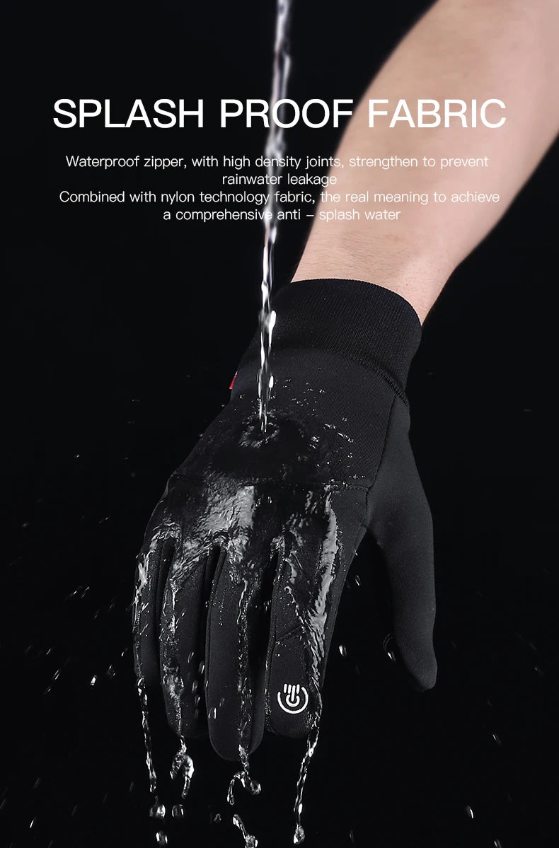 Winter Gloves For Men Waterproof Windproof Cold Gloves Snowboard Motorcycle Riding Driving Warm Touchscreen Glove