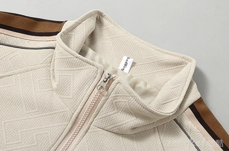 Autumn men's cardigan sweater pants two-piece set casual loose oversized set 160kg 10xl 9XL men clothing  tracksuit Men's Sets