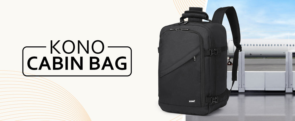 S/M/L Kono Cabin bag-Minimalist, Lightweight, Compatible with Ryanair hand luggage, Travel Backpack, 20L-38L